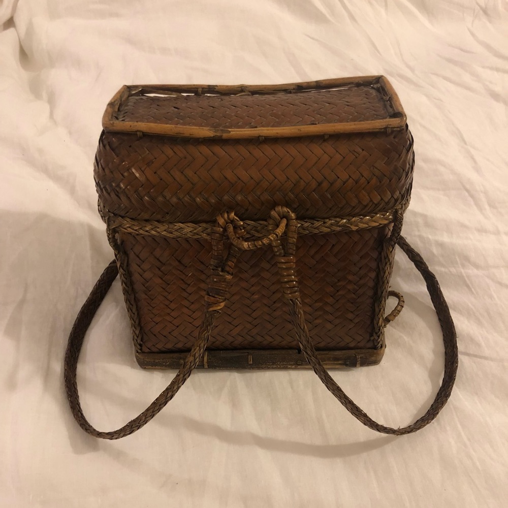 Vintage Wicker Backpack